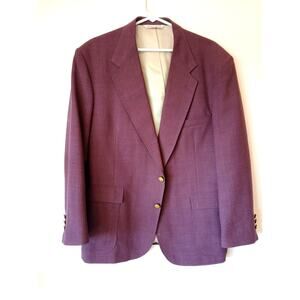 Stafford Men's Purple Red Blazer Sports Coat 44S